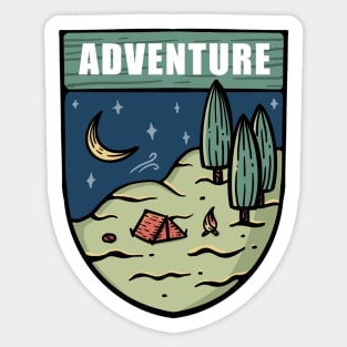 Night Camp Sticker